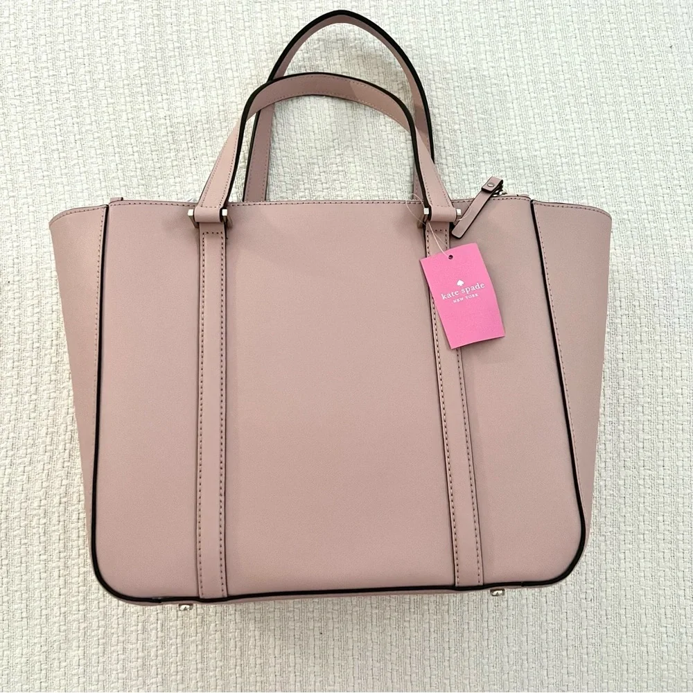 kate spade Pale Pink Leather Tote Laptop Bag